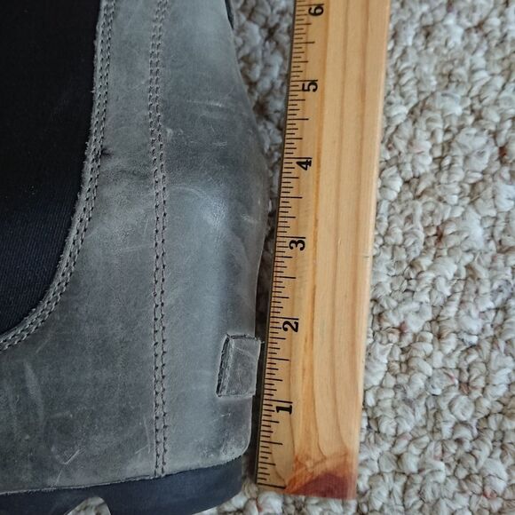 Sorel Lea Wedges boots Gray leather size 10 - Picture 11 of 14